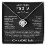 LifePathCompass© - To My Daughter - Love Knot Necklace - Italian