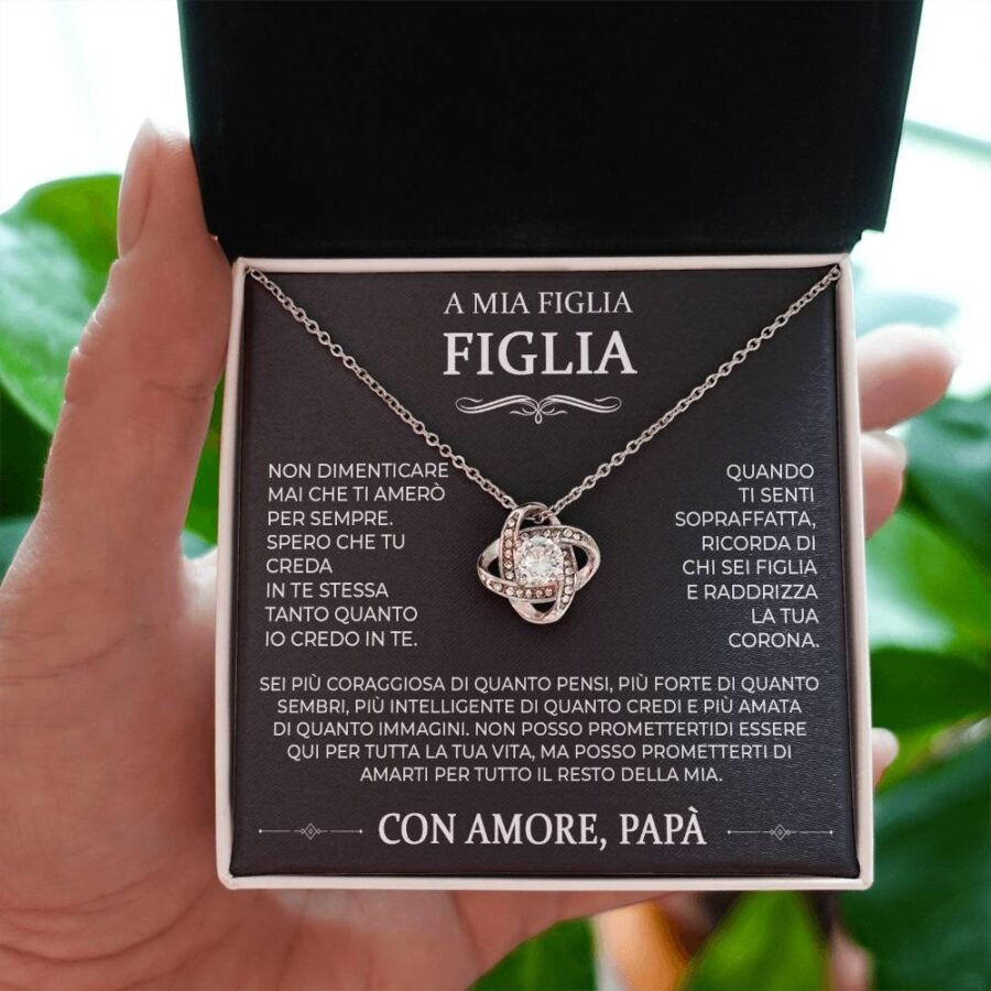 LifePathCompass© - To My Daughter - Love Knot Necklace - Italian - Kép 6