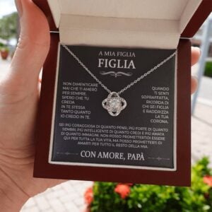 LifePathCompass© - To My Daughter - Love Knot Necklace - Italian - Billede 7
