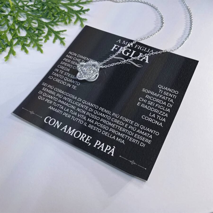 LifePathCompass© - To My Daughter - Love Knot Necklace - Italian - Kép 11