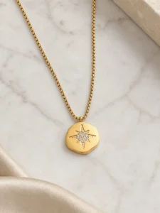 Collar Estrella Polar - Bañado en oro de 18K