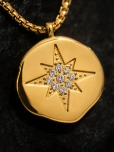 Collar Estrella Polar - Bañado en oro de 18K