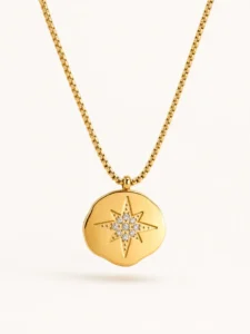 Collar Estrella Polar - Bañado en oro de 18K