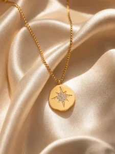 Collar Estrella Polar - Bañado en oro de 18K