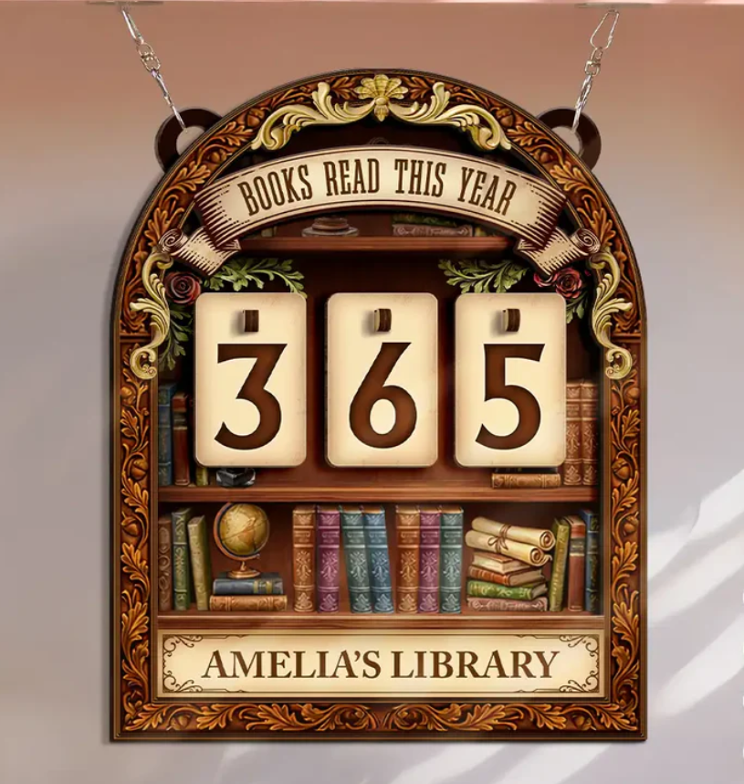 LifePathCompass© – Books Tracker – Wooden sign