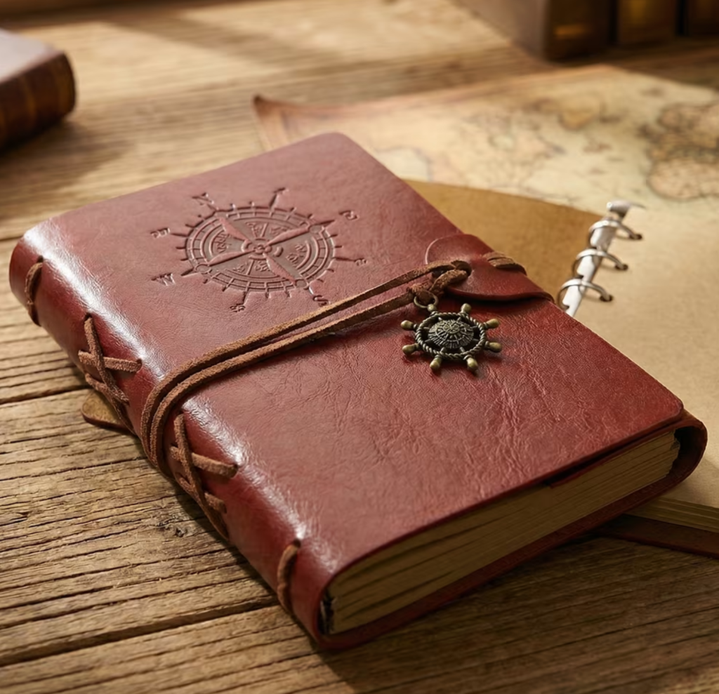 Vintage Leather Notebook - A7, 80sheets