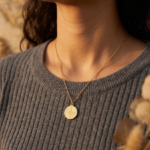 Gold-Plated Compass Necklace