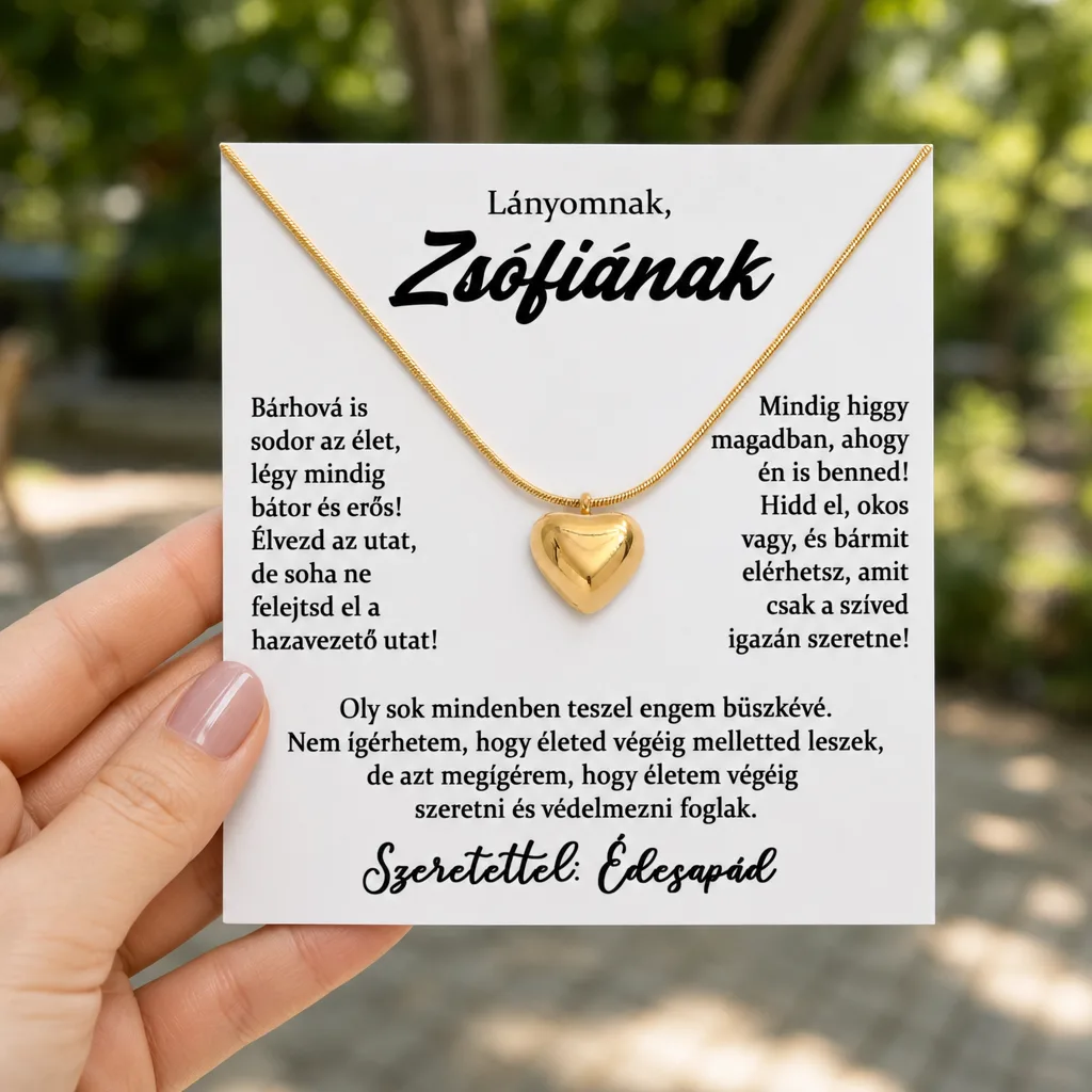 Lányomnak – személyre szabott nyaklánc ajándékszett - Image 3