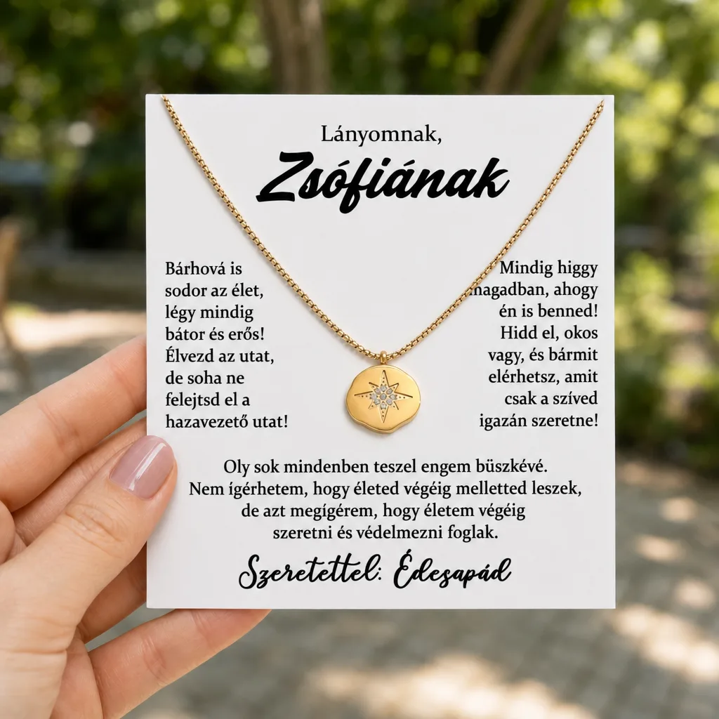 Lányomnak – személyre szabott nyaklánc ajándékszett - Image 6