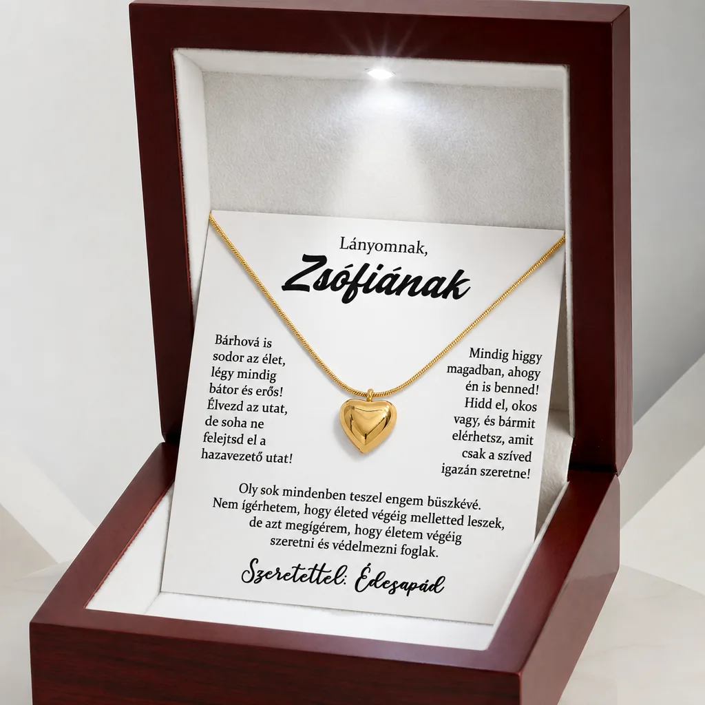 Lányomnak – személyre szabott nyaklánc ajándékszett - Image 7