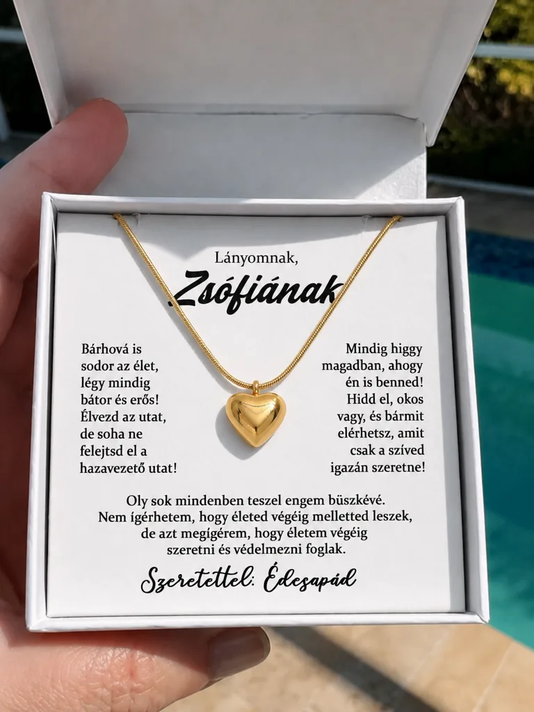 Lányomnak – személyre szabott nyaklánc ajándékszett - Image 2
