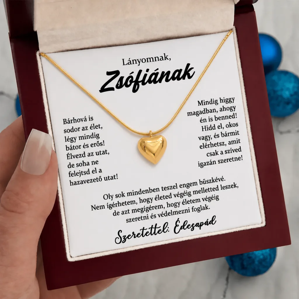 Lányomnak – személyre szabott nyaklánc ajándékszett - Image 4
