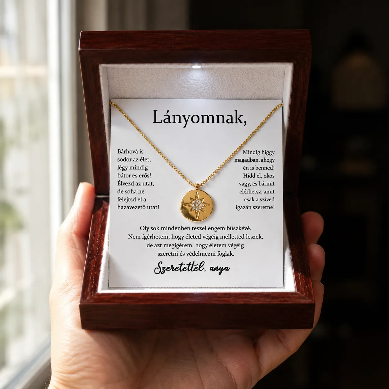 Északi csillag nyaklánc – Személyre szabott ajándék