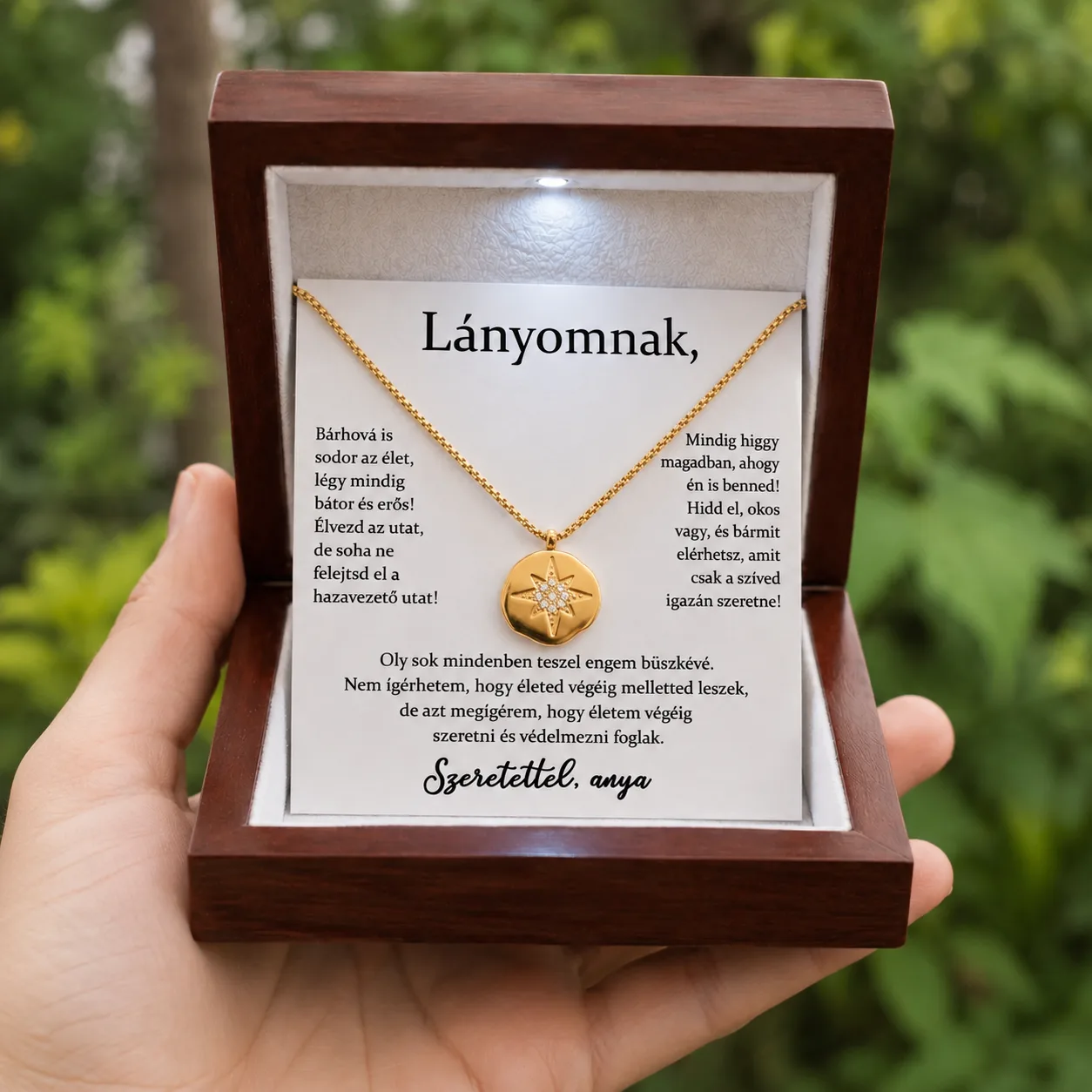 Északi csillag nyaklánc – Személyre szabott ajándék - Billede 2