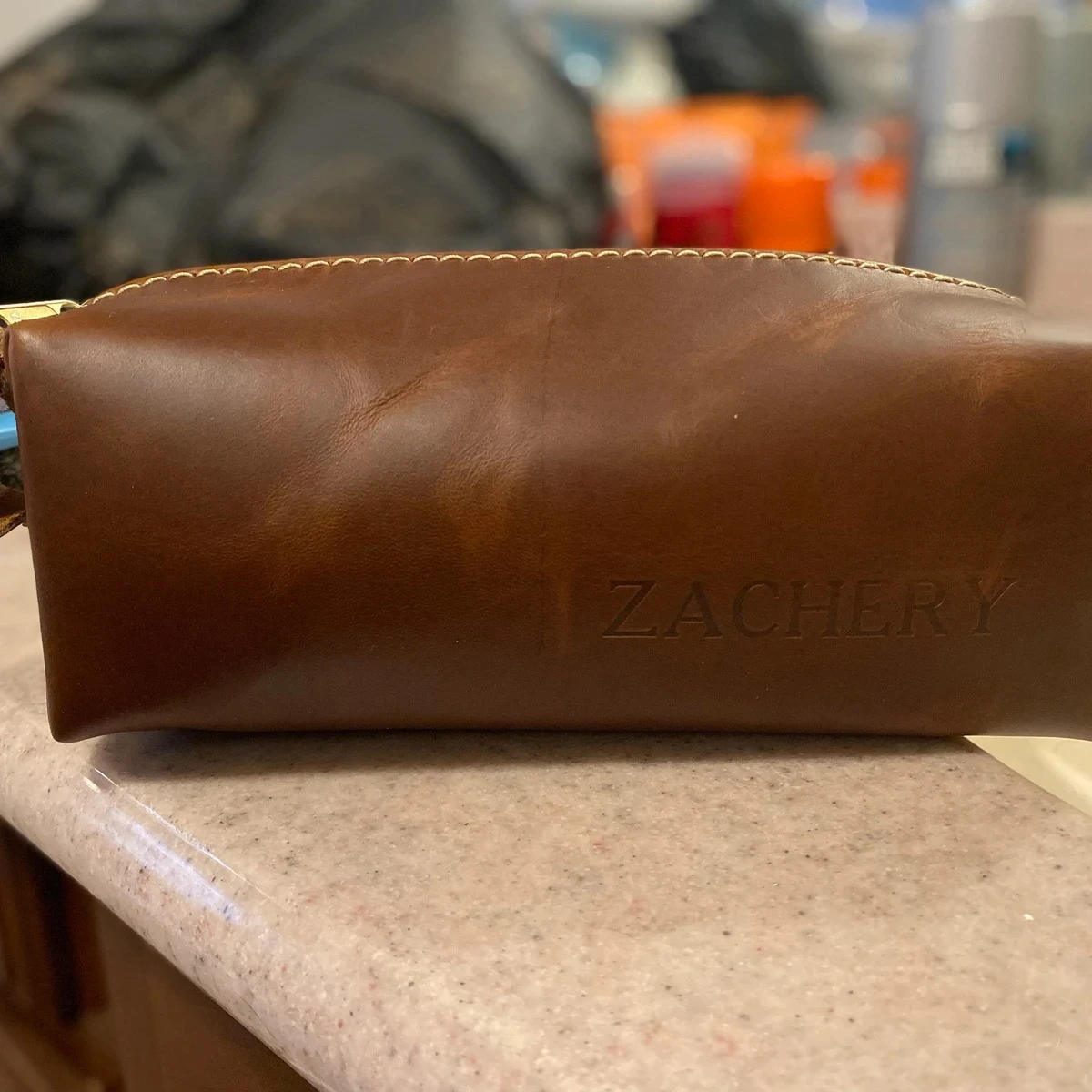 Personalized Leather Travel Bag - Image 4