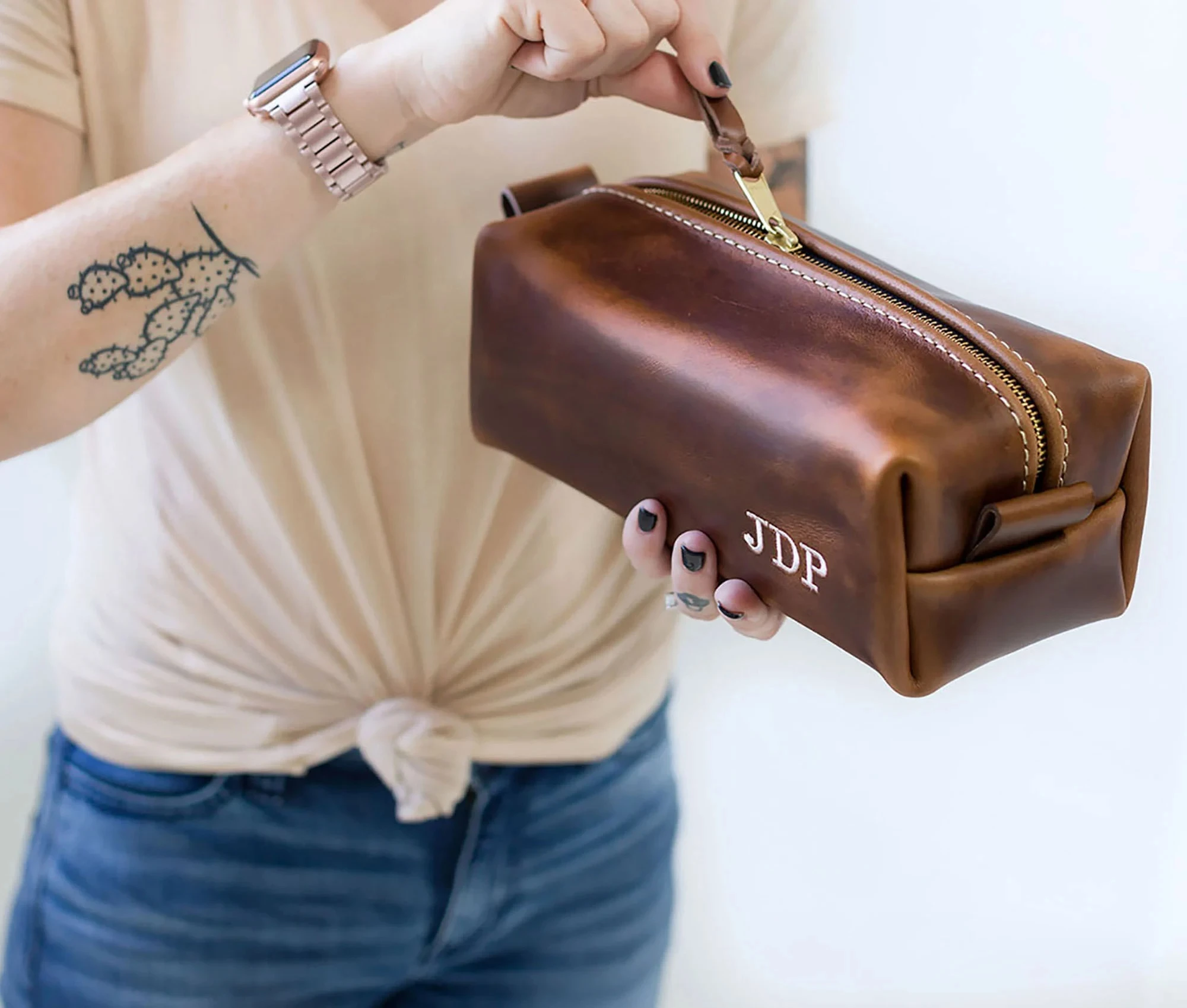 Personalized Leather Travel Bag - Image 5