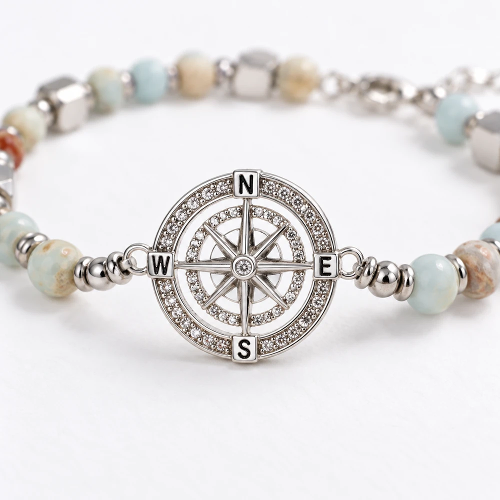 compass macro — daughter beaded compass bracelet