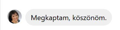 Megkaptam, köszönöm.