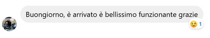 Buongiorno, è arrivato è bellissimo funzionante grazie