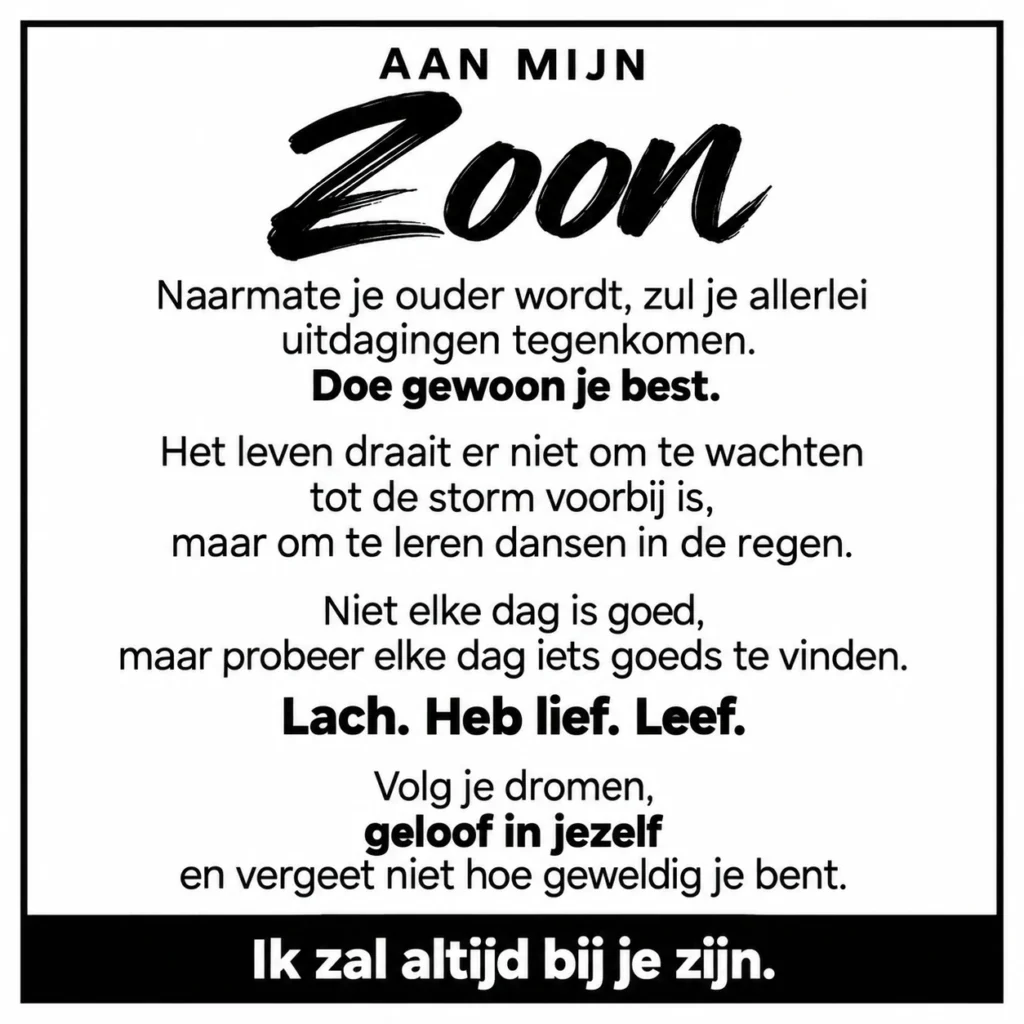 Blijf in jezelf geloven